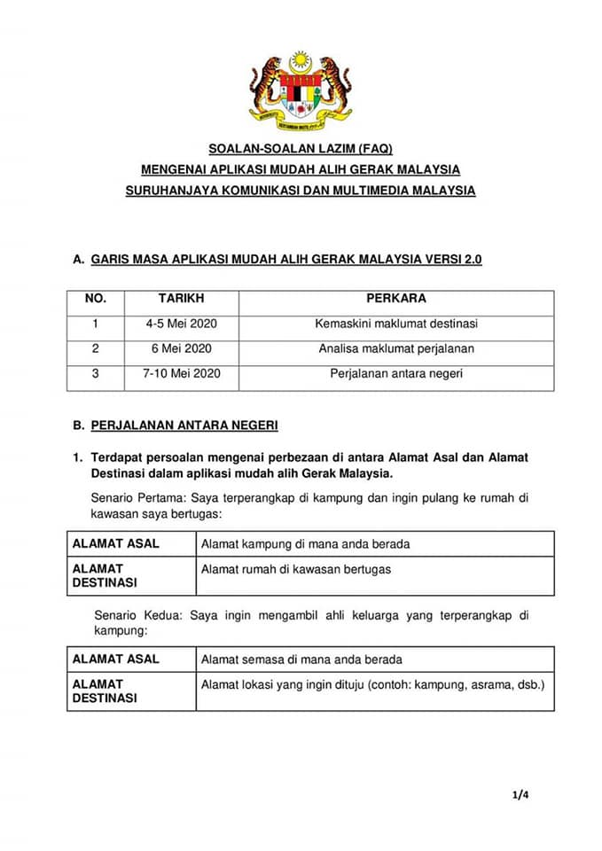 SOALAN-SOALAN LAZIM (FAQ) MENGENAI APLIKASI MUDAH ALIH GERAK MALAYSIA